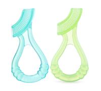 Nuby Soft Silicone Gum Massager with Hygienic Case 2-Pack 3 m+