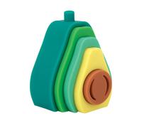Nuby Soft Silicone Stackable Avocado Interactive Toy for Early Development Creativity 12+ Months