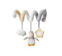 Nuby Penguin Activity Spiral Toy for Pram, Carseat or highchair. Ideal for Travel, Baby Plush Car Seat Toy
