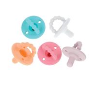 Nuby Softees - Silicone Baby Pacifiers - Teething Ring - Pack of 5 - from Birth - Soothes Baby