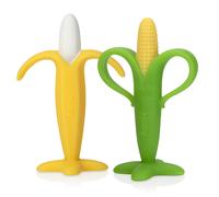 Nuby Soothing Banana & Corn Teether 2 Pack 3+ Months