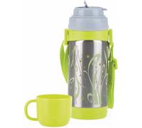 Nuby Stainless Steel Bottle Flask with Cup | Insulated up to 6 Hours, Non-Spill & Leakproof | for Hot & Cold Drinks | 360ml | for Kids, Infants & Toddlers | Age: 4yrs+