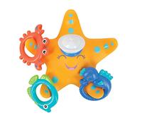 Nuby Starfish Hoopla Floating Baby Bath Toy with 3 Rings, 18M+ | Floating Ring Toss Game Stimulates Hand-Eye Coordination & Motor Skill Development, BPA Free for Fun Toddler Bathtime
