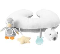 Nuby Stimulating Interactive Baby Tummy Time Pillow, 0M+, Penguin