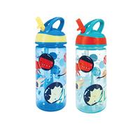 Nuby Super Flip Water Bottle-No Spill Active Toddler Sippy Cup|540ml/19oz |Carry Handle|Freeflow|Dishwasher, Steriliser Safe|Suitable Beaker for 18 Months Plus (Dinosaurs, Pack of 2), 048526890514