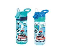 Nuby Super Quench Free-Flow Water Bottle, 2-Pack, 540ml, 18M+, Traffic