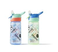 Nuby Super Quench Straw Water Bottle - Spill Proof Active Toddler Sippy Cup | 540ml/19oz | Freeflow | Dishwasher and Steriliser Safe | Suitable Toddler Beaker for 18 Months Plus (Sport, Pack of 2)