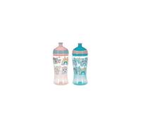 Nuby Super Slurp Water Bottle - 360ml - Rainbows - 2 Pack - No Spill