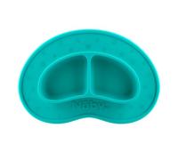Nuby Sure Grip Miracle Mat 2-Section Toddler Plate - Suction Silicone Plate - 6+ Months - Aqua