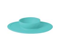 Nuby Sure Grip Silicone Feeding Bowl - Toddler Suction Plate - 6+ Months - Aqua
