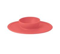 Nuby Sure Grip Silicone Feeding Bowl - Toddler Suction Plate - 6+ Months - Coral