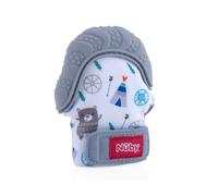 Nuby Teething Mitt, Grey, 1 Count (Pack of 1)