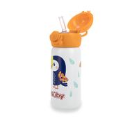 Nuby Thirsty Kids No Spill Flip-It Active Stainless Steel Travel Cup, 14 Oz, Toucan