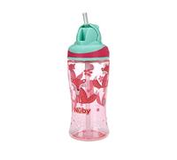 Nuby Thirsty Kids No-Spill Flip-it Printed Boost Cup with Thin Soft Straw - 12oz, 18+ Months, 1 Pack Print May Vary