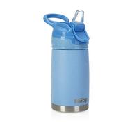 Nuby Thirsty Kids No Spill Flip-It Reflex Stainless Steel Travel Cup or Water Bottle, Blue, 10 Oz