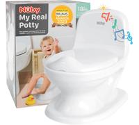 Nuby Toddler Potty Training Toilet Realistic Flush Sound Anti Slip Easy Clean