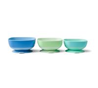Nuby Toddler Suction Weaning Bowls with Easy Release Tab, 3-Pack, Boy
