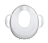 Nuby Toilet Seat Trainer - Non-Slip | Easy-Grip Handles | Splash Guard| Suitable for 12+ Months (White)