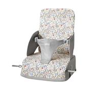 Nuby Travel Booster Seat - Compact and Foldable | Baby Sit Up Seat | Weaning Toddler Chair | Suitable for Ages 6 Months Plus (Safari)