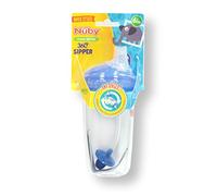 Nuby Tritan No-Spill 10 oz Trainer Cup with Silicone Spout, 360 Weighted Straw & Hygienic Cover, Blue