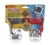 Nuby Tritan No Spill 2 Handle 360 Degree Printed Wonder Cup, Neutral