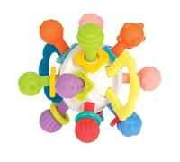 Nuby Twist Ball with Rattle and Bright Colours - Sensory Toy - Promotes Fine Motor Skills - From 3 Months