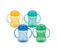 Nuby Two-Handle No-Spill Super Spout Grip N' Sip Cu (4 Count, CMV)