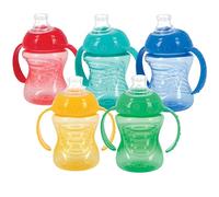 Nuby Two-Handle No-Spill Super Spout Grip N' Sip Cup, 8 Ounce, Single Pack of 1 Cup, Colors May Vary