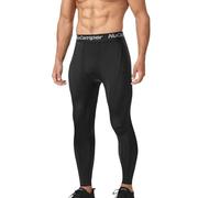 NuCamper Men's Compression Thights Running Leggings,Trousers Base Layer Pants for Sports Athletic Workout Active Training Gym Cycling Black