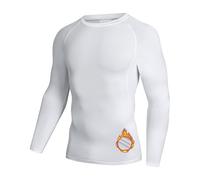 NuCamper Men's Thermal Long Sleeve Top, Winter Warm Underwear Thermals Tops Fleece-Lined Base Layer Shirts, Men Thermal Underwear Vests, Moisture Wicking and Breathable,Thermal Tights Top for Mens