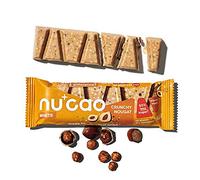 Nucao White Vegan Snack Bars - Crunchy Nougat - Organic, Gluten-Free, & Dairy-Free White Choc*, Made with Hemp Seeds & Tigernut [Plastic-Free|Low Sugar|Smart Sweets] 480g, 12 Pack