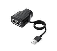 Nucelit 100Mbps Networking Splitter Ethernet Splitter with USB Power, Compatible for Various Ethernet Cable Heat Resistance