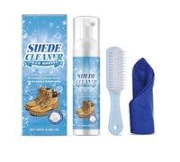 Nucelit 100ml Professional Suedes Nubuck Cleaner Foam Kits with Brush and Cloth Restores Shoes Boot Bags Jackets Handbags Suedes Cleaner with Brush and Cloth