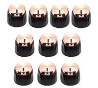 Nucelit 10pcs Stylish Guitar Amplifier Push on Fit Knobs Professional Panel Switch Caps 6mmShaft Pot Caps Replace Guitar Switch Cap Set