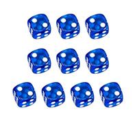 Nucelit 16mm Six Sided Dices Acrylic Game Classroom Colorful Teaching Educational Counting Toy Math Learning Tool Rounds Corner Set Small Colorful Cubes with Number Dots Playings Square Block