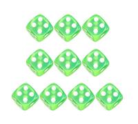 Nucelit 16mm Six Sided Dices Acrylic Game Classroom Colorful Teaching Educational Counting Toy Math Learning Tool Rounds Corner Set Small Colorful Cubes with Number Dots Playings Square Block