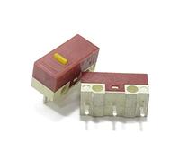 Nucelit 2 / 10Pcs for HUANO Switch (30M Clicks) Mice Microswitch Set Yellow Dot Silver Connector 3Pins Microswitch Microswitches on Off