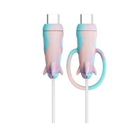 Nucelit 2 in 1 Silicone Cable Protectors and Organizers for Phone Chargers Cords with Elastics Materials Unraveled Cable Tie