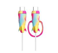 Nucelit 2 in 1 Silicone Cable Protectors and Organizers for Phone Chargers Cords with Elastics Materials Unraveled Cable Tie