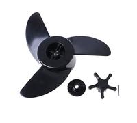 Nucelit 3-Blades Propellers Motors Part Nylon Props Shaft For Haibo ET34 ET44 ET54 Electric Boat Model Accessories Propeller Hat Black