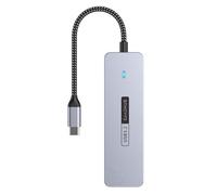 Nucelit 4-in-1 USB C Hub Aluminum Alloy 10Gbps Sync & Charging Splitter for Smart Devices & Desktop Setups Type C Hubs Aluminum Alloy