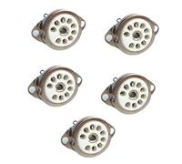 Nucelit 5PCS B9A Ceramic 9Pin PCB Tube Socket for 12AX7, 12AT7, 12AU7, ECC83, ECC82, E88CC 6922 6p1 6p14 6n1 6N2, GZC9-C-1 / GZC9-C-1-G Tube Amplifier Part