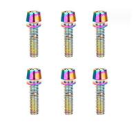 Nucelit 6Pcs Bicycles Stem Screw Stainless Steel Tapered Head Bolts Screws with Washers for Road and Mountain Bike Screws for Road Bike Easy Installation