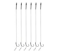 Nucelit 6Pcs Tied Boilie Baits Hook Link Tied Fishing Tackle Accessories Professional High Carbon Steel Hook