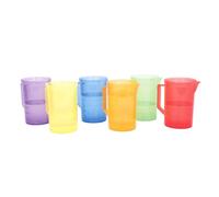 Nucelit 6Pcs Translucent Color Cup for Kids Sand Water Play Educational Sensory Learning Toy Measuring Cup for School Activity Collaborative Play Educational Toy
