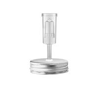 Nucelit 70mm Glass Container Fermentation Set Includes Pressure Management and Cover for Secure Simple Home Use Dishwasher Safe Leaven Lid