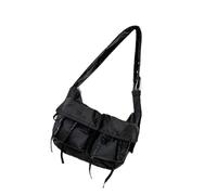 Nucelit Aesthetic Canvas Crossbody Bag Messengers Bag with Multiple Pockets for Women Men Casual School Shoulder Handbag Canvas Messengers Large Crossbody for Women Men