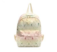 Nucelit Aesthetic Vintage Denims Backpack Colorful Ripped Distressed Zippered Backpack Large Capacity School Bag for Women Girls Japanese Distressed Denims