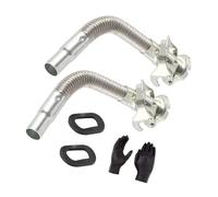 Nucelit Armed Forces Specification Proof Energy Source Spout Set of 2 Flexible Stainless Steel Nozzles for Smooth Liquid Dispensing From Containers Stainless Steel Corrugated Oil Drain Hose