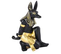 Nucelit Artistic Anubis Statue Wine Bottle Stand Ancient Egyptian God Resin Storage Display Rack for Parties and Home Decors Anubis Wine Rack